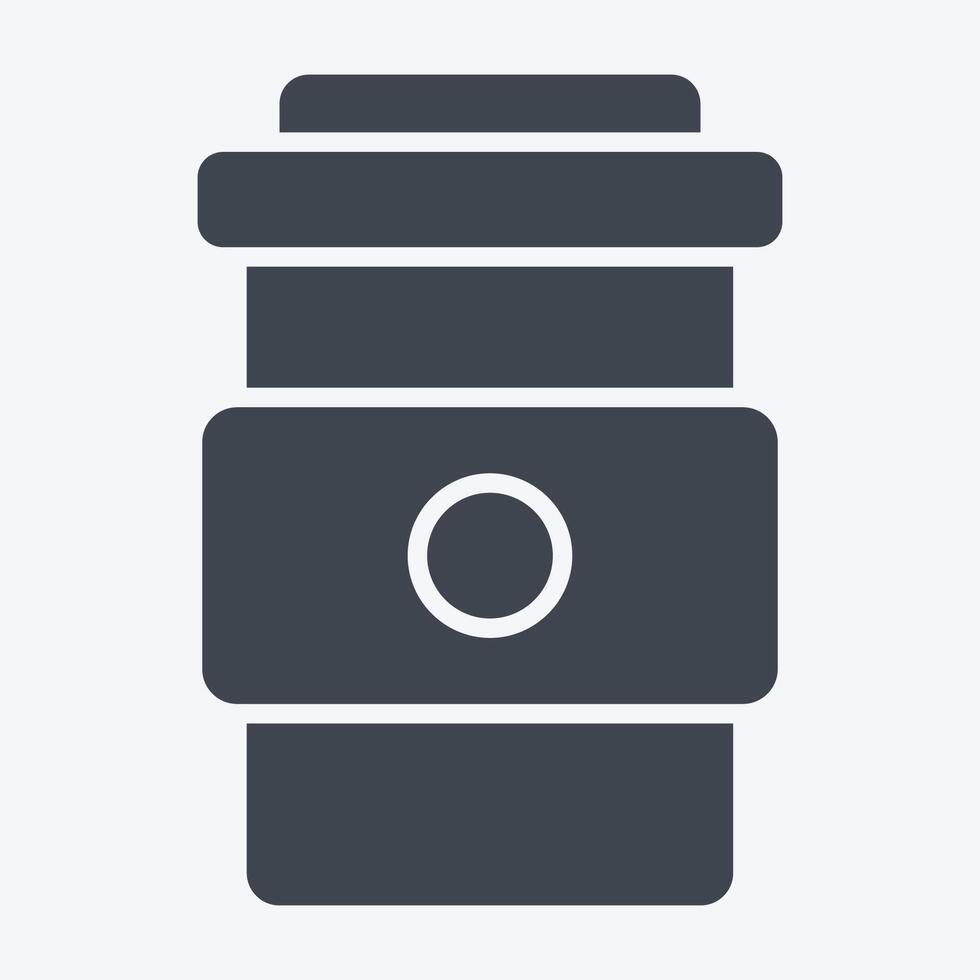 Icon Coffee Cup. related to Skating symbol. glyph style. simple design illustration vector