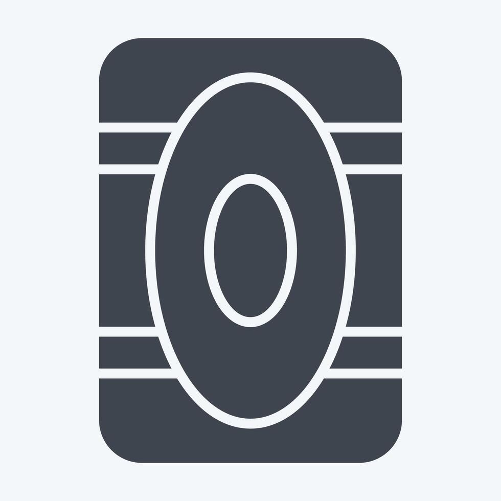 Icon Kneepad. related to Skating symbol. glyph style. simple design illustration vector