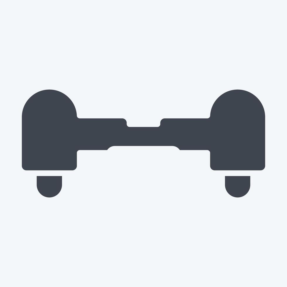 Icon Hoverboard. related to Skating symbol. glyph style. simple design illustration vector