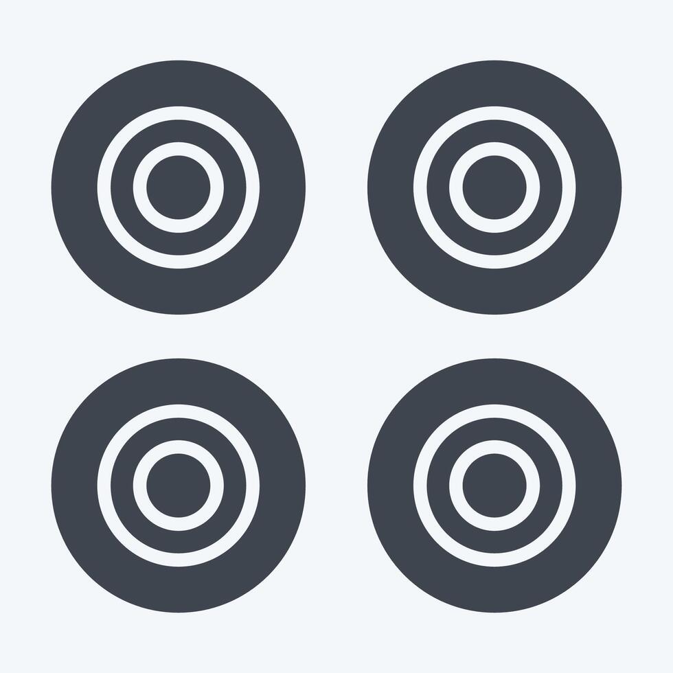 Icon Wheels. related to Skating symbol. glyph style. simple design illustration vector