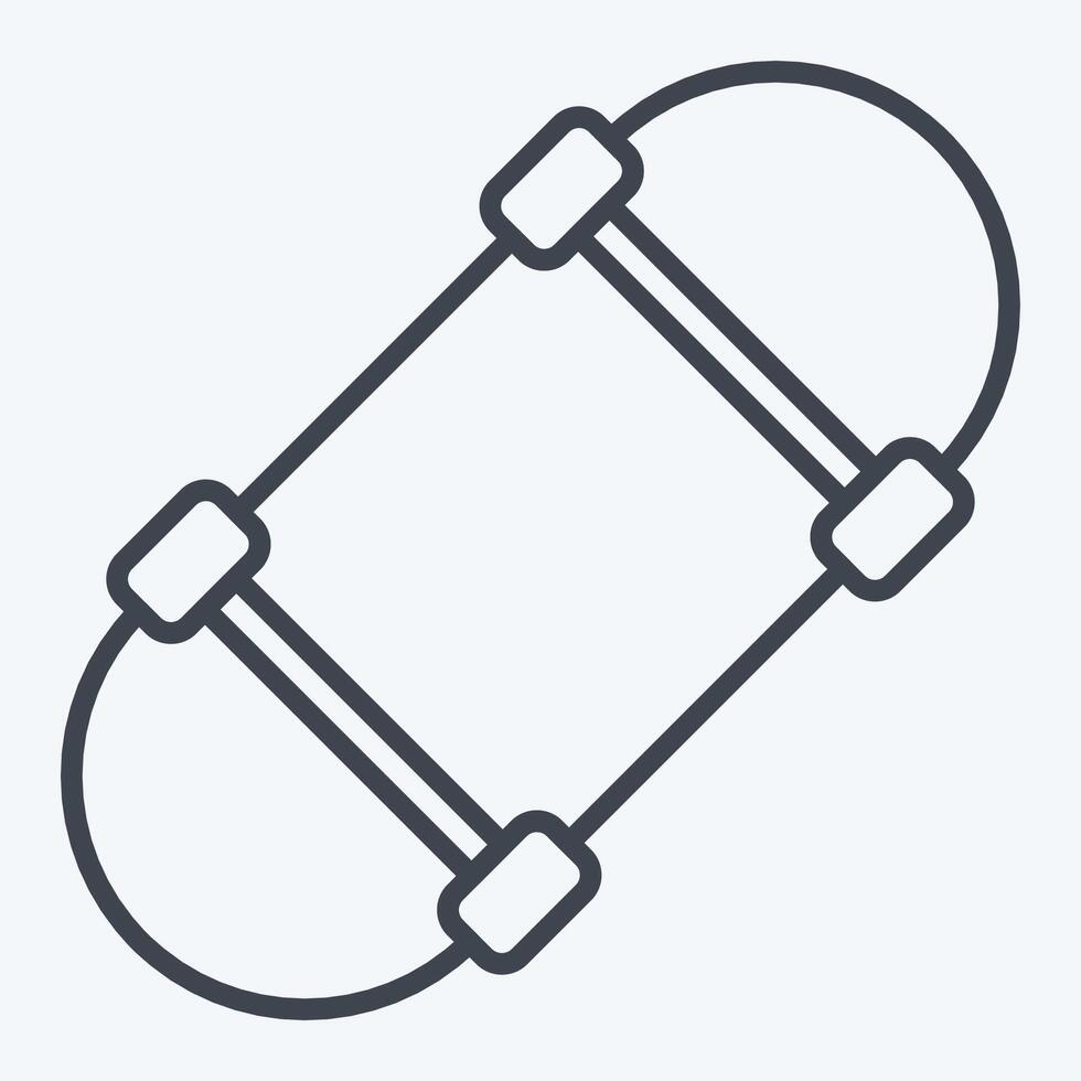 Icon Skateboard. related to Skating symbol. line style. simple design illustration vector
