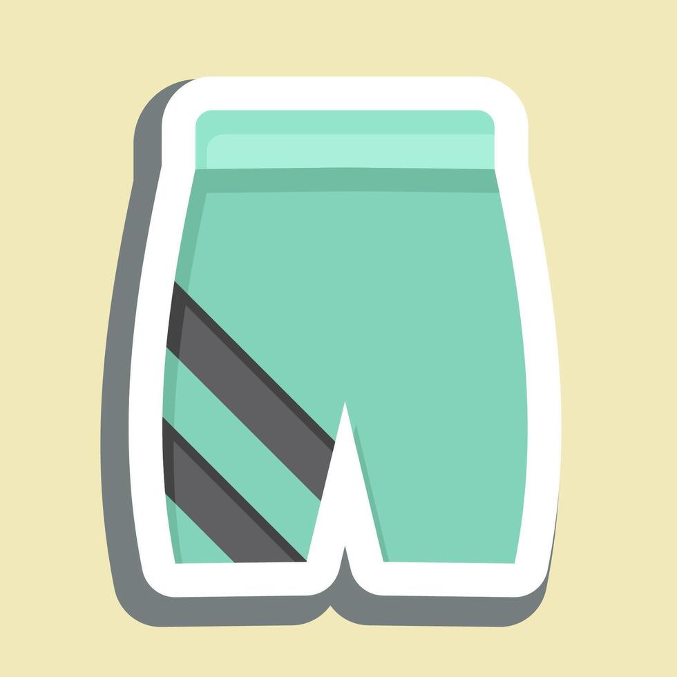 Sticker Short. related to Skating symbol. simple design illustration vector