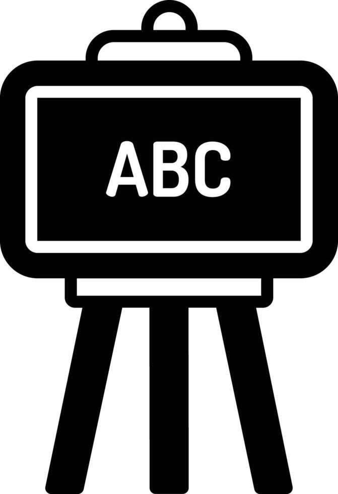 old school blackboard glyph and line vector illustration