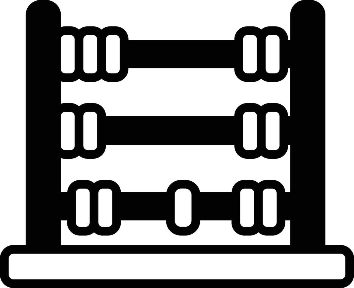 Abacus glyph and line vector illustration