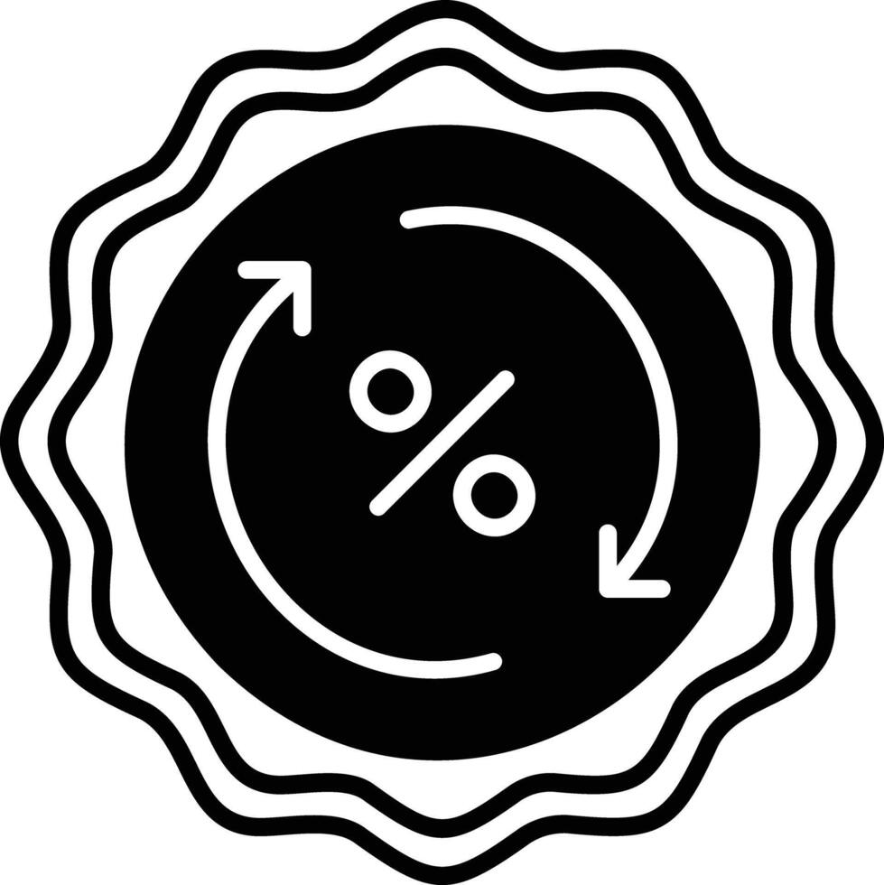 Discount glyph and line vector illustration