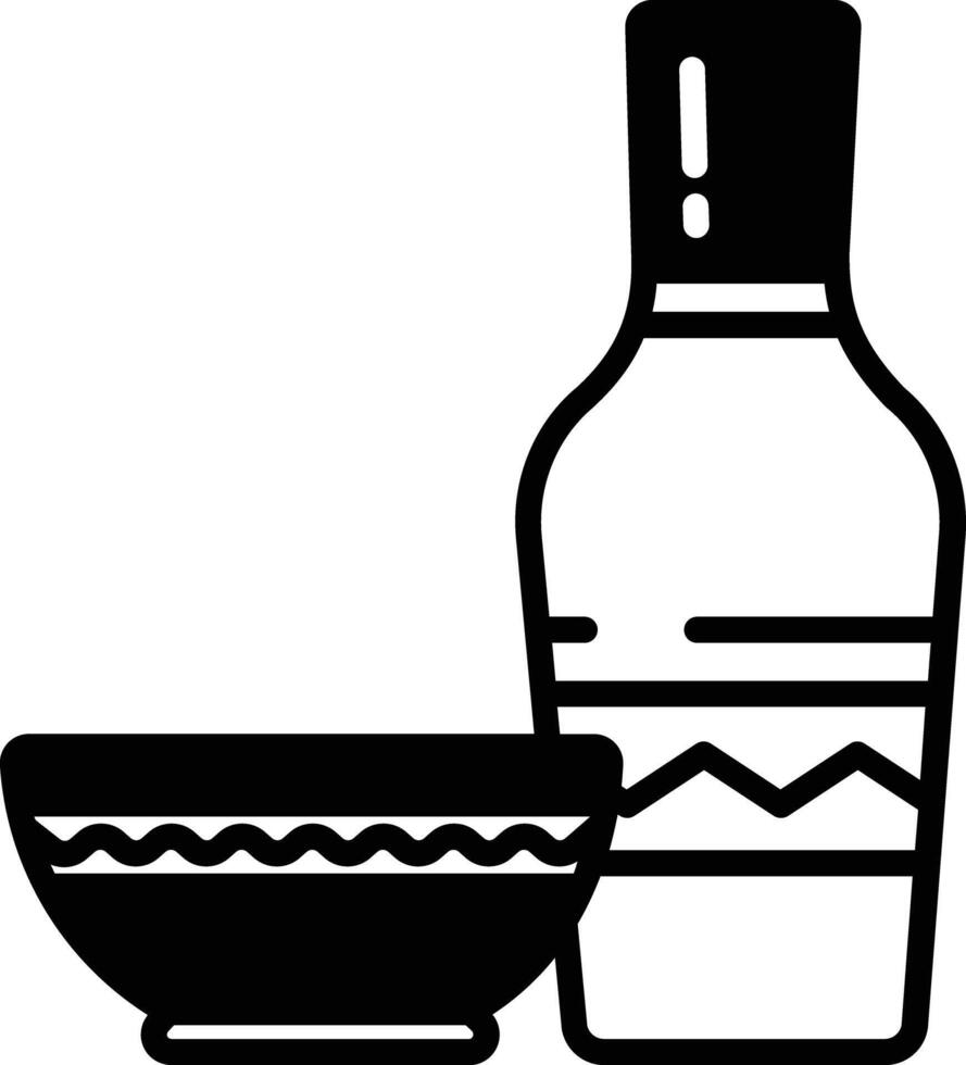 Vase glyph and line vector illustration