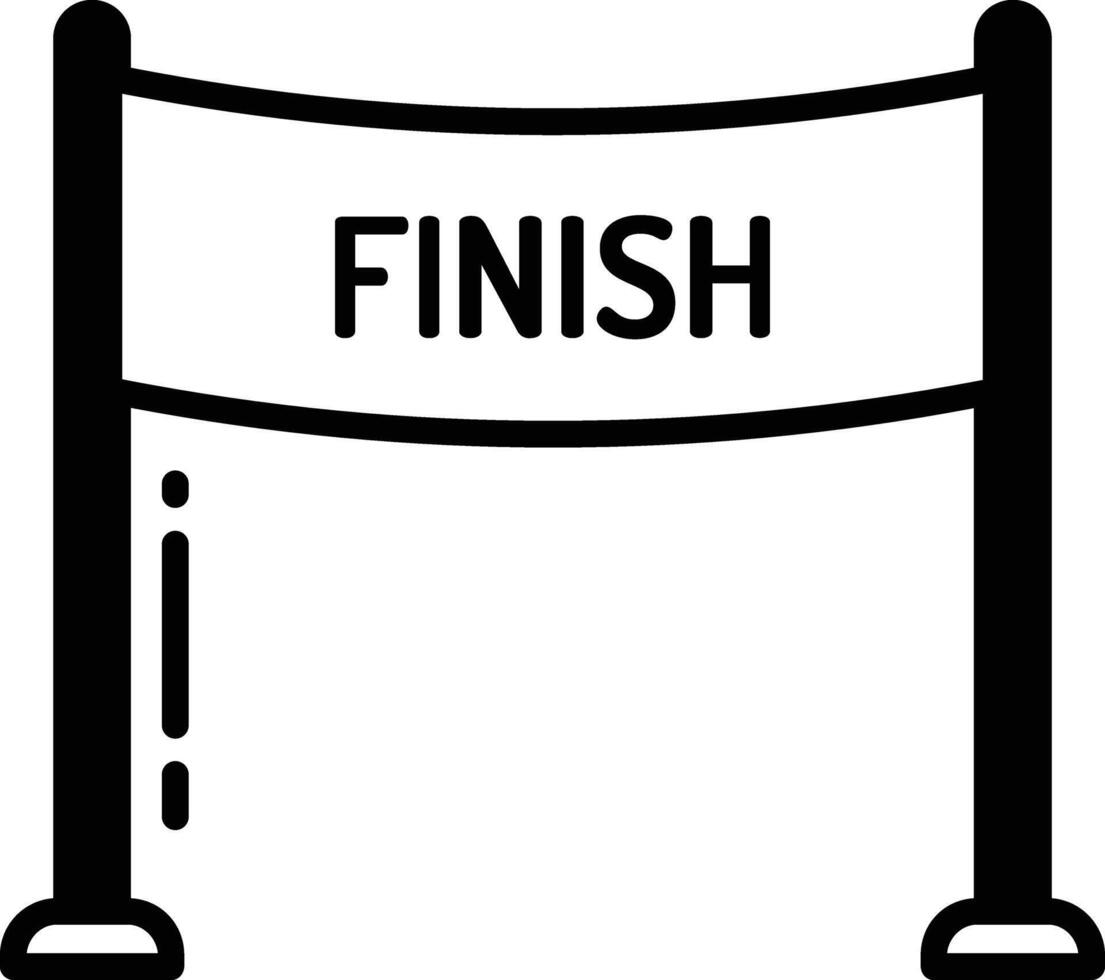 Finish glyph and line vector illustration