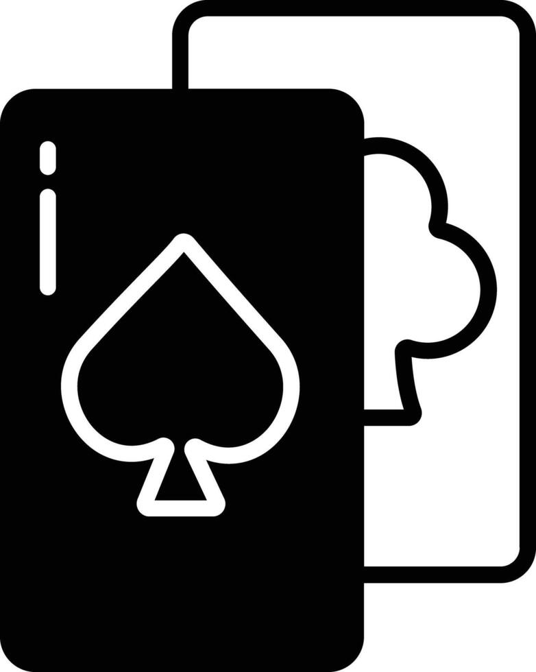 Black Jack glyph and line vector illustration