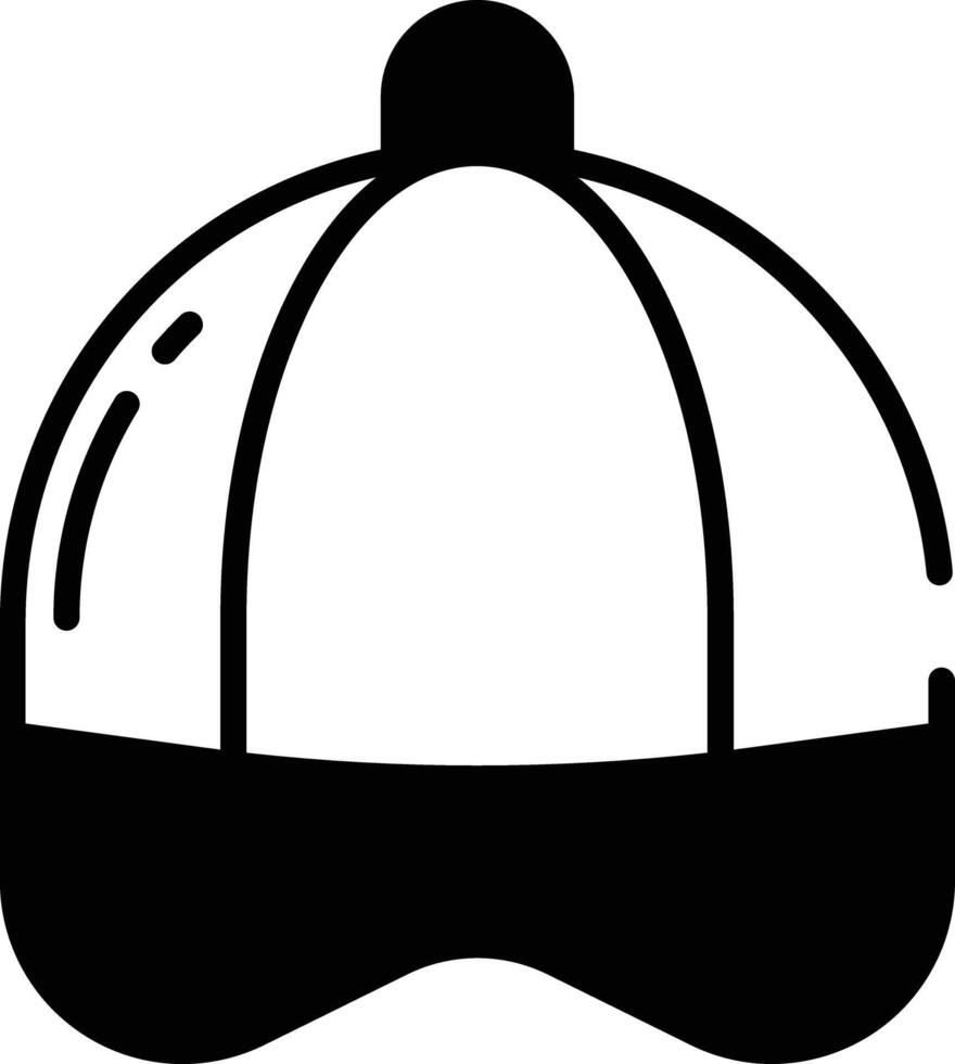 Cap glyph and line vector illustration