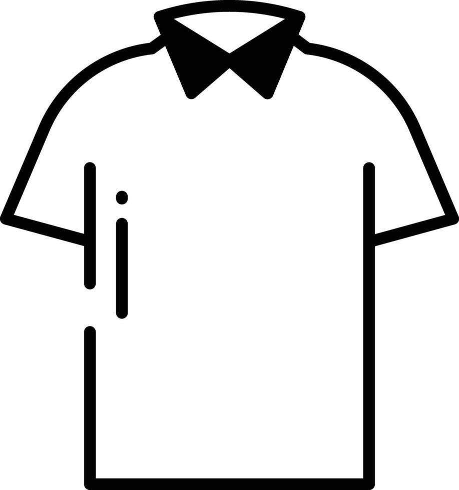 shirt glyph and line vector illustration