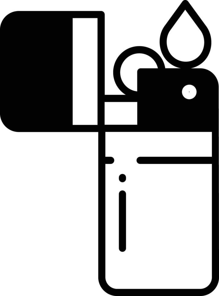 Lighter glyph and line vector illustration