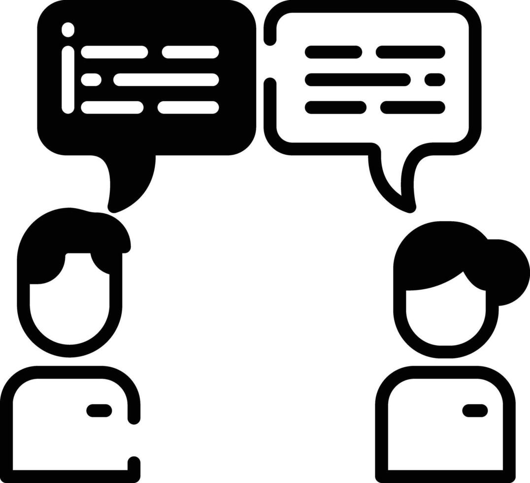 Feedback glyph and line vector illustration