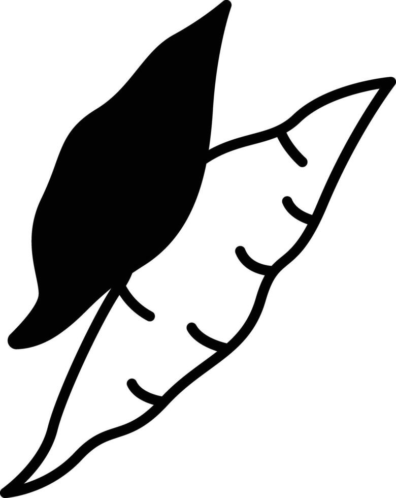 Yucca glyph and line vector illustration