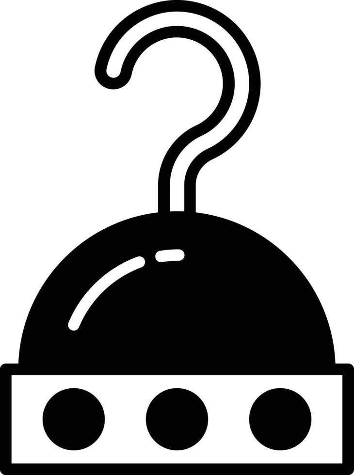 Hook glyph and line vector illustration