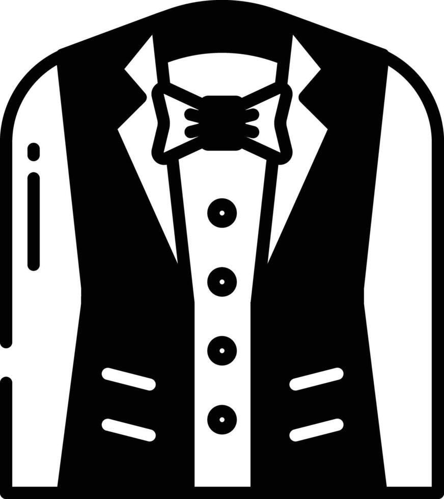 Groom Dress glyph and line vector illustration