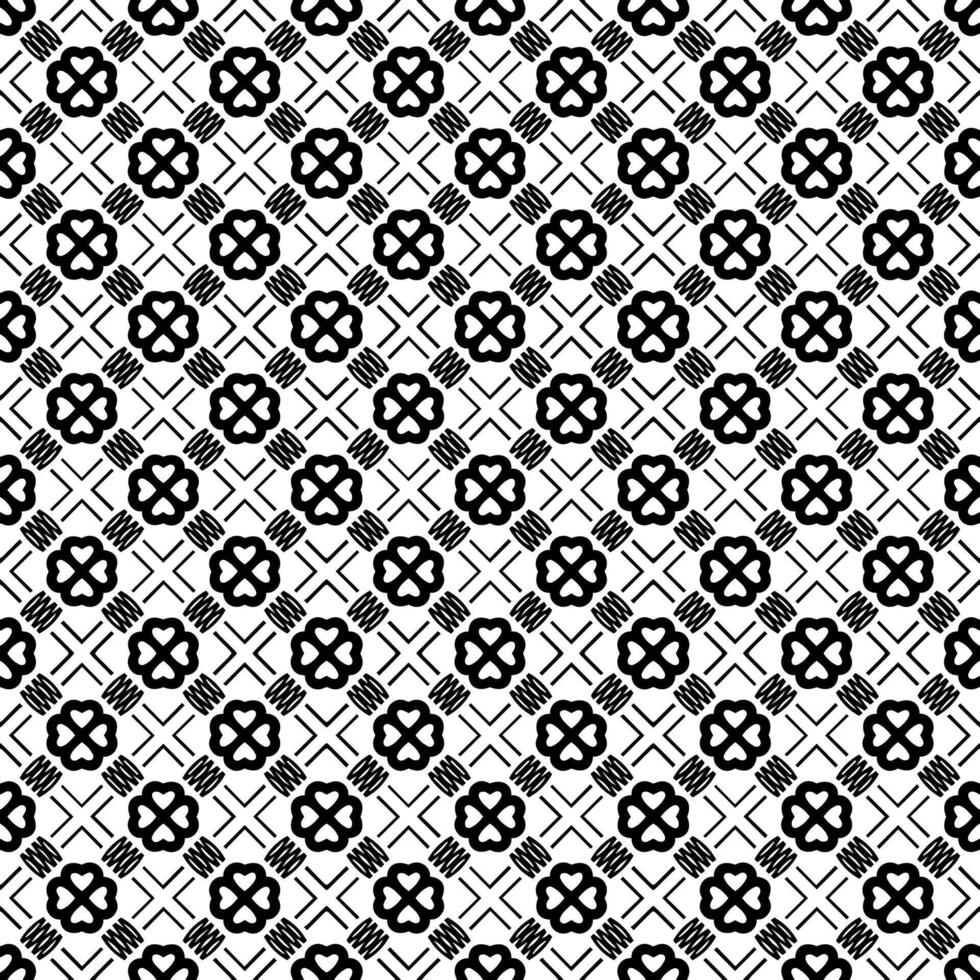 Black and white seamless abstract pattern. Background and backdrop. Grayscale ornamental design. vector