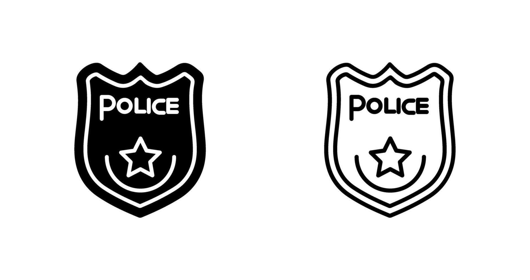icono de vector de placa de policía