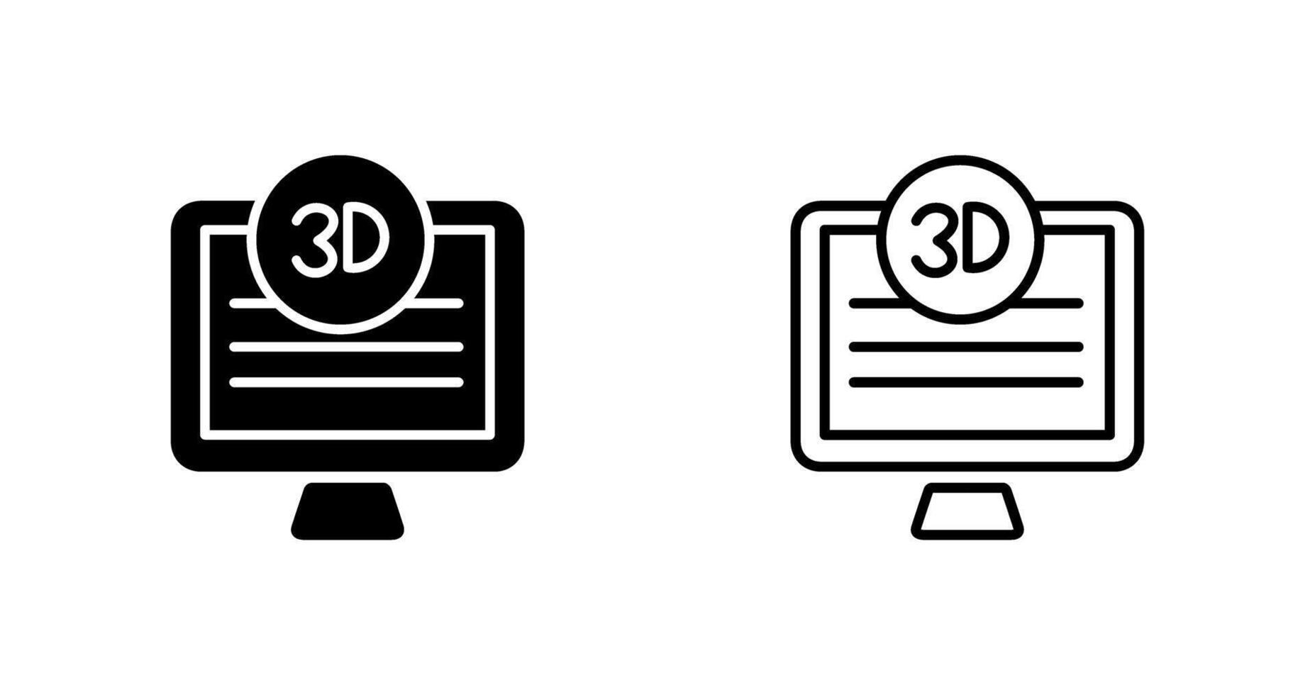 3D Quality Screen Vector Icon