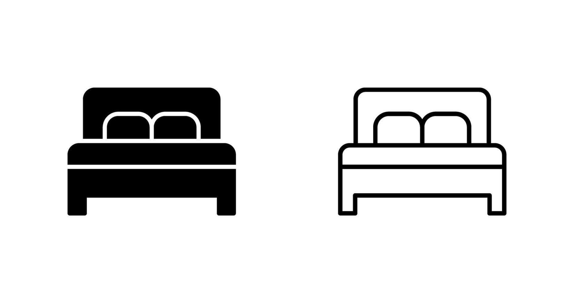 doble cama ii vector icono