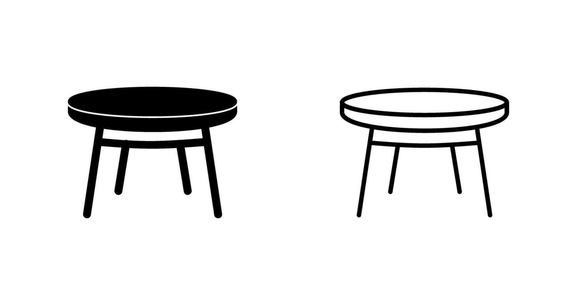 icono de vector de mesa pequeña