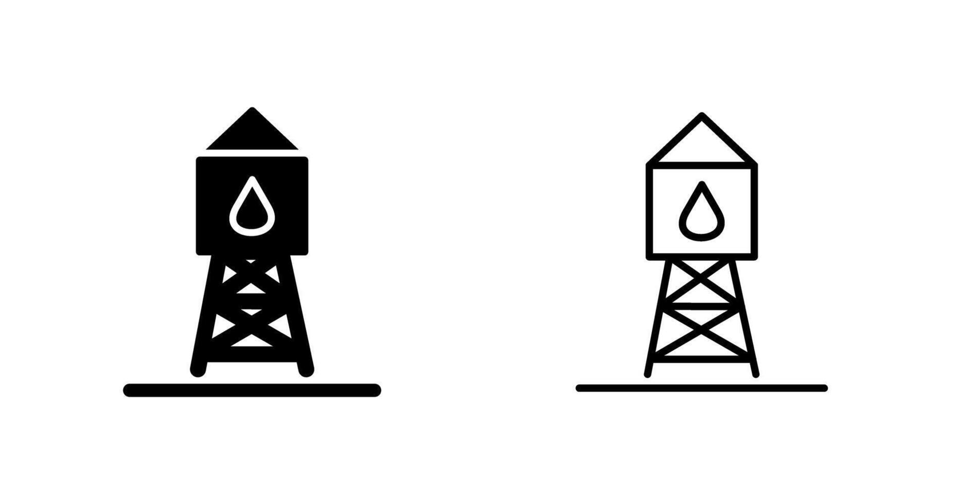 icono de vector de torre de agua