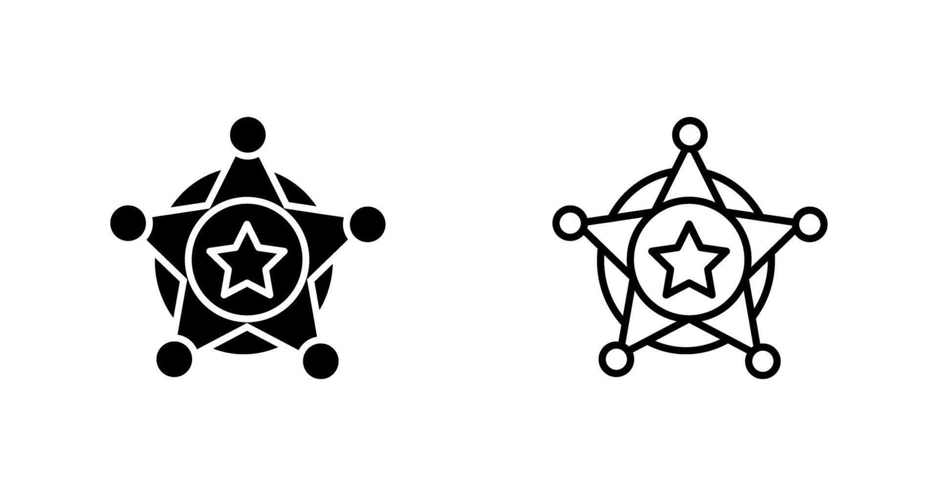Sheriff Badge Vector Icon