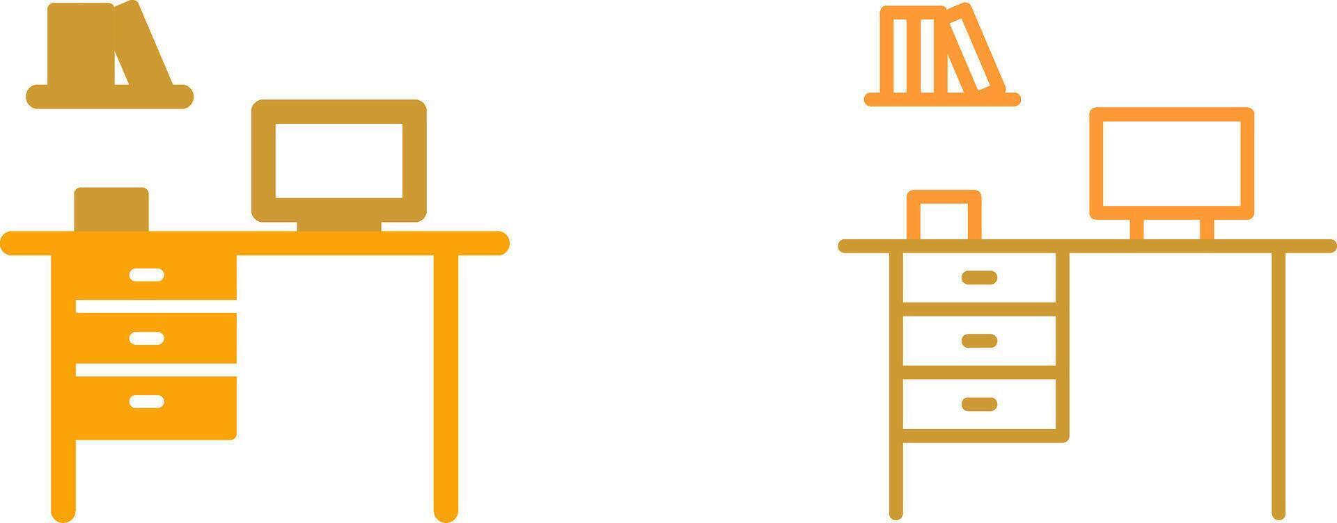 Office Desk Vector Icon