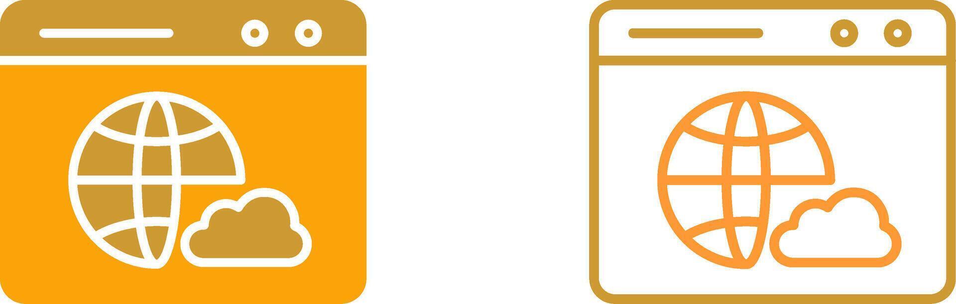 Web Cloud Vector Icon