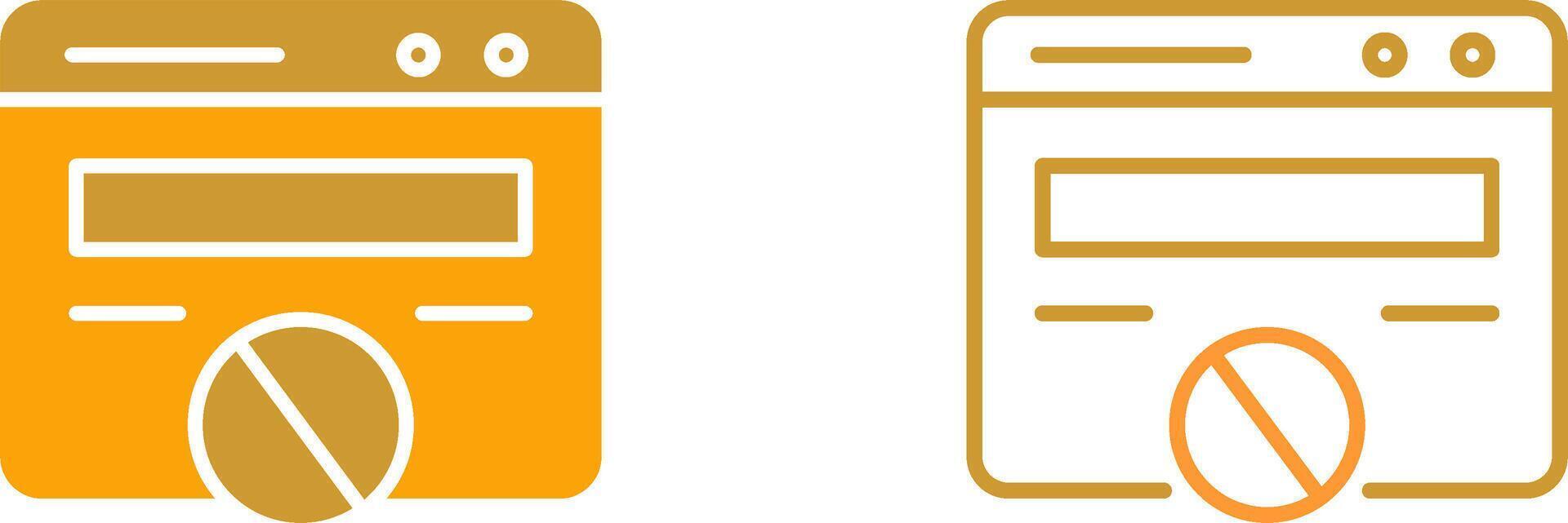 Block Website Vector Icon