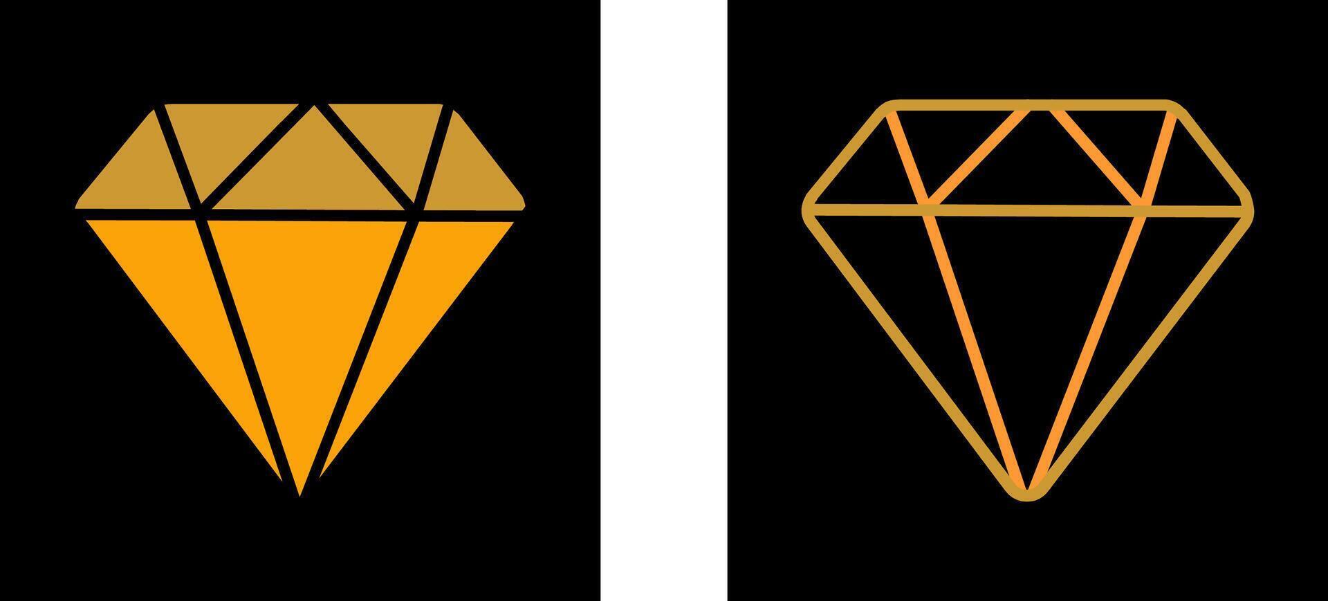 icono de vector de diamante