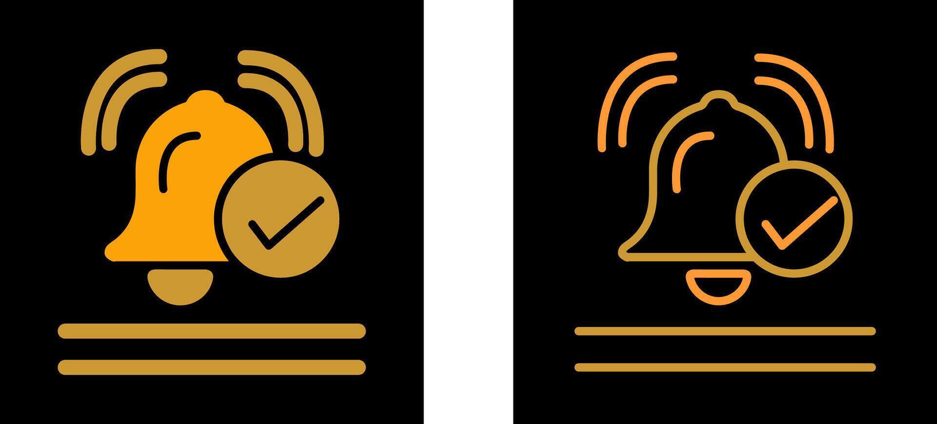 Approve Bell Vector Icon