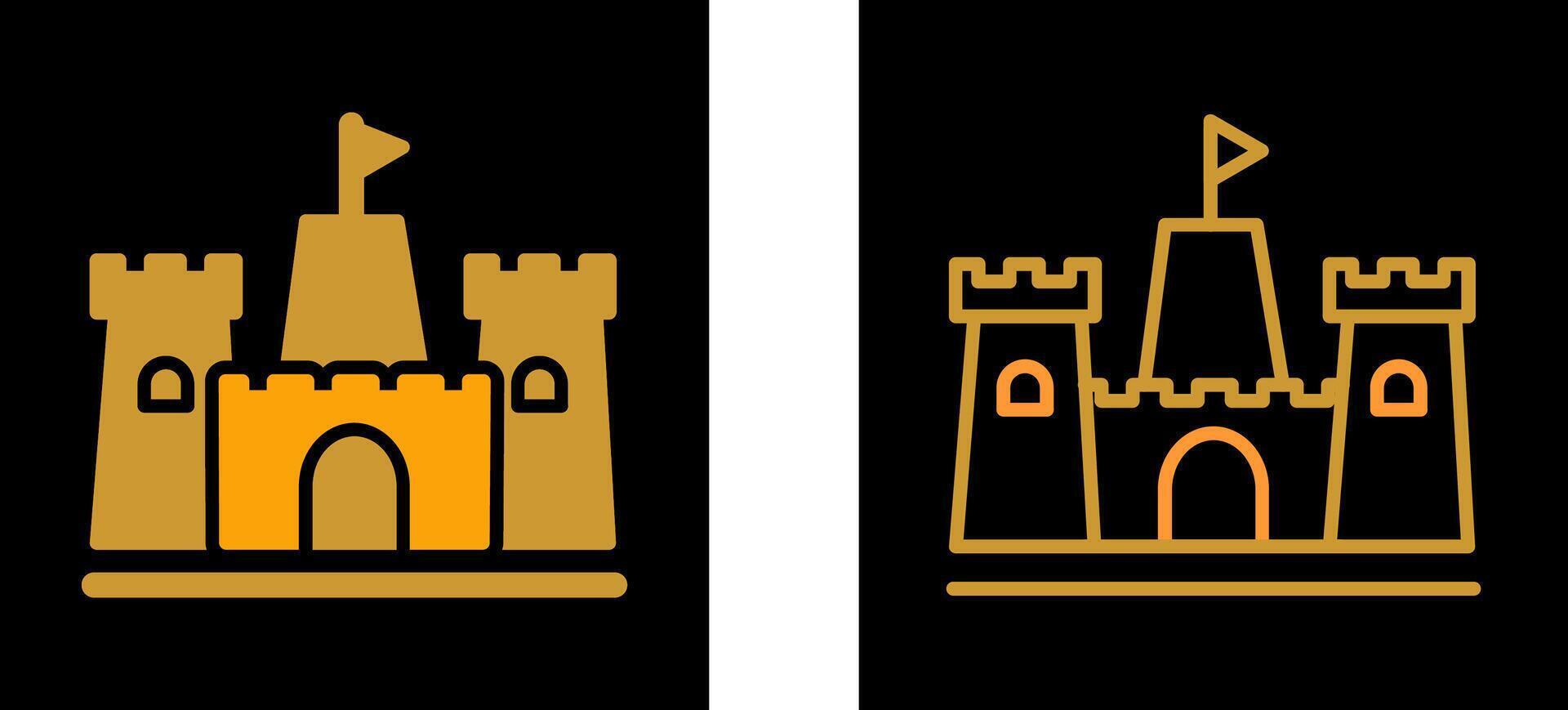 icono de vector de castillo de arena