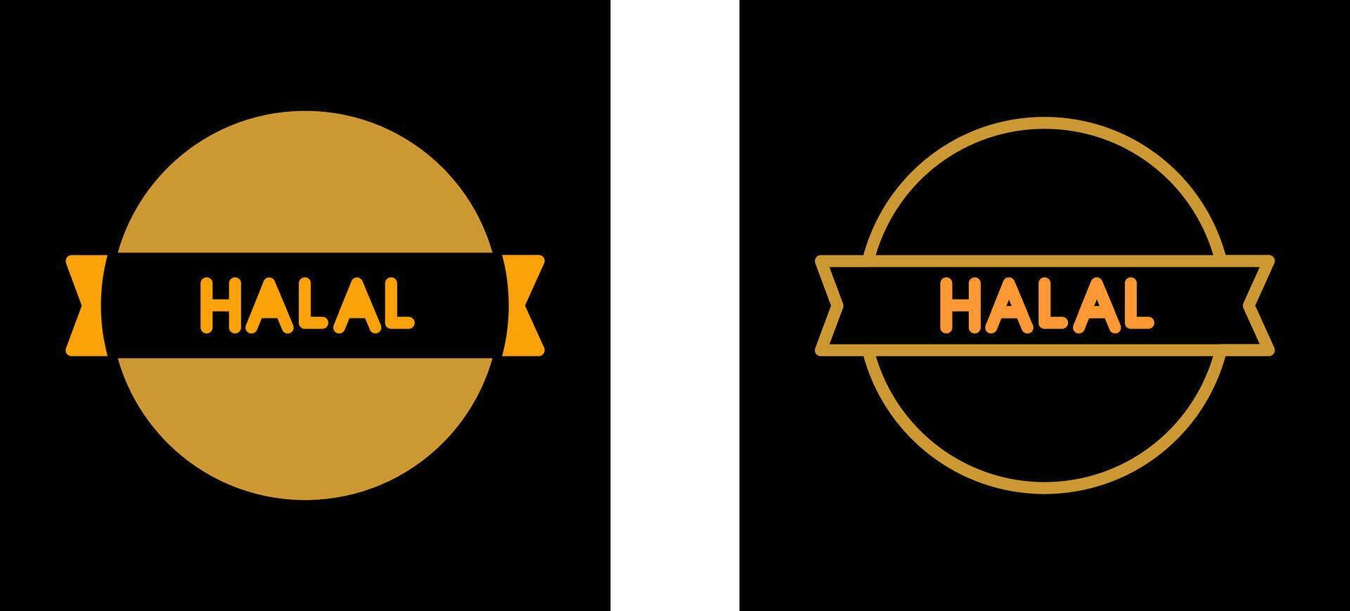 Halal Sticker Vector Icon