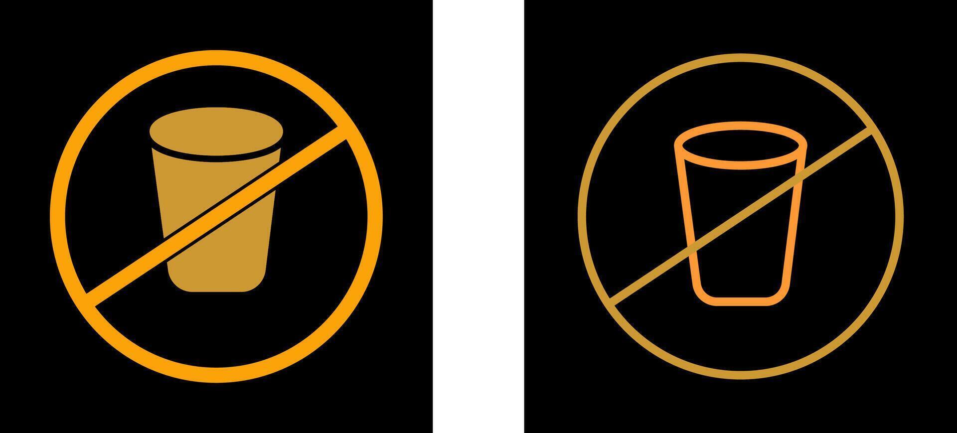 No Drinks Vector Icon