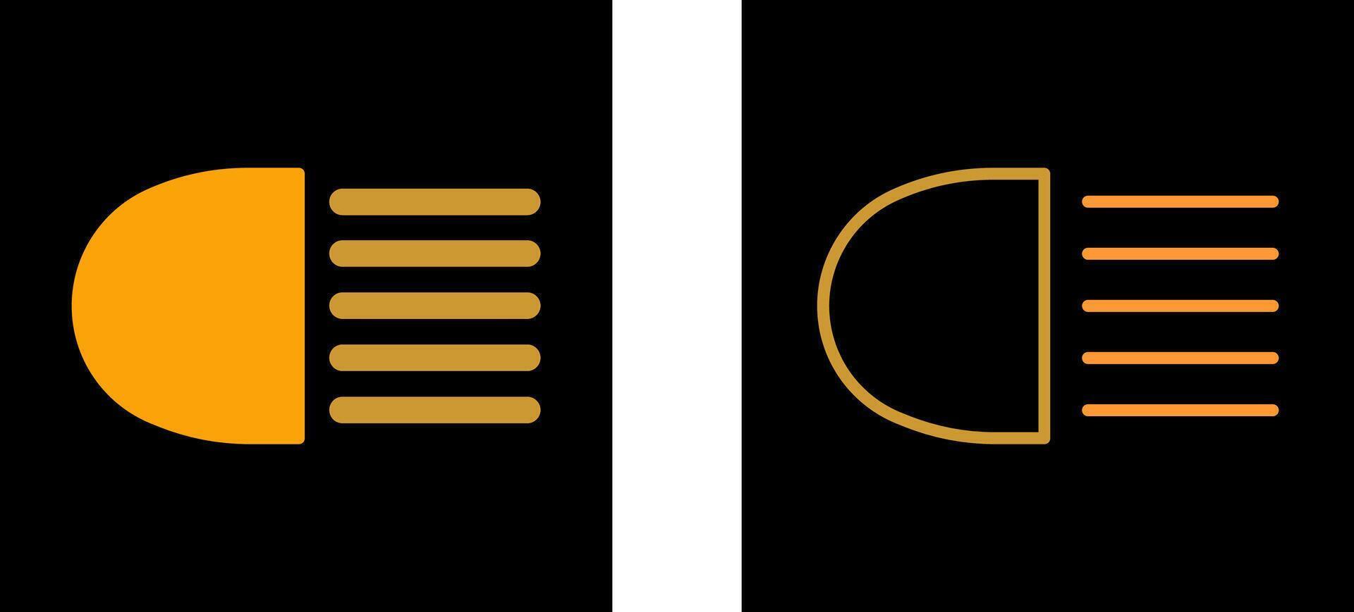 Headlight Vector Icon