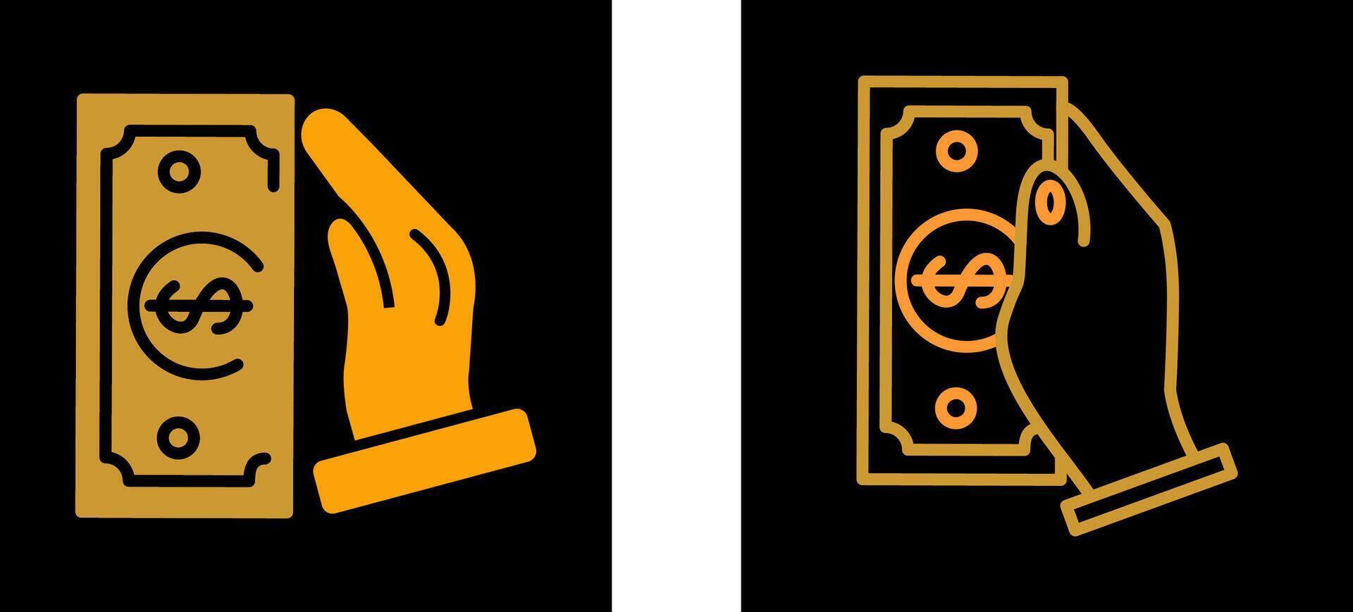 Cash Receiving Vector Icon