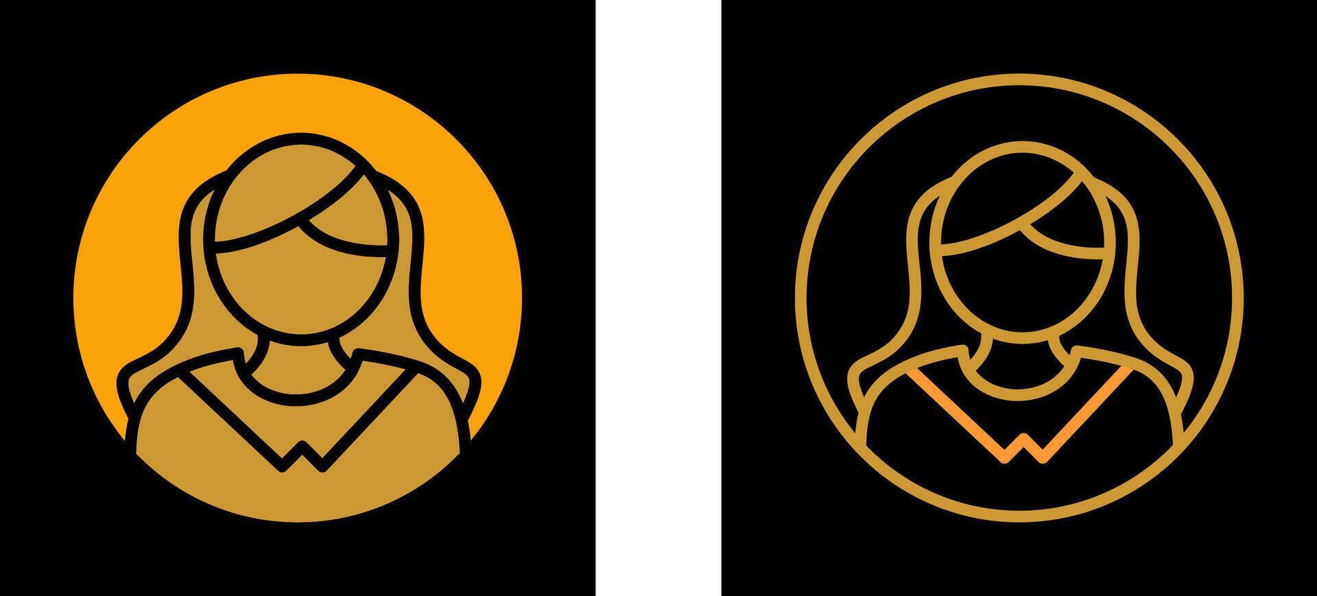 Female Profile Vector Icon