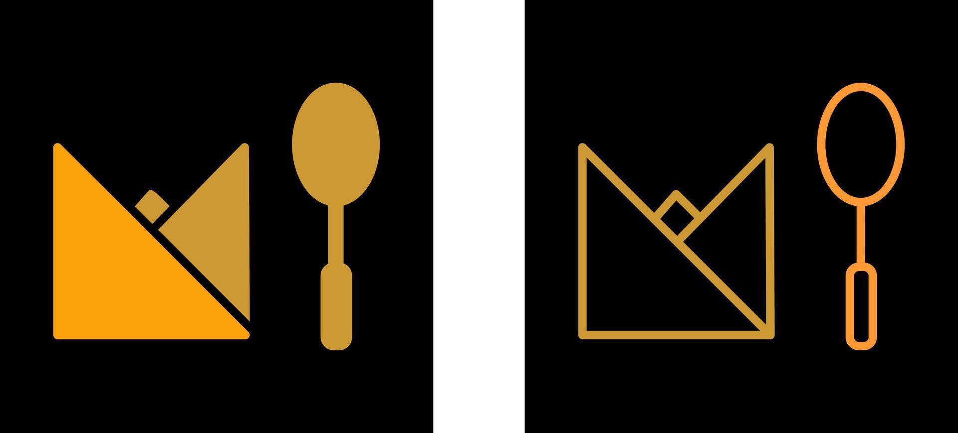 Spoon and Napkin Vector Icon