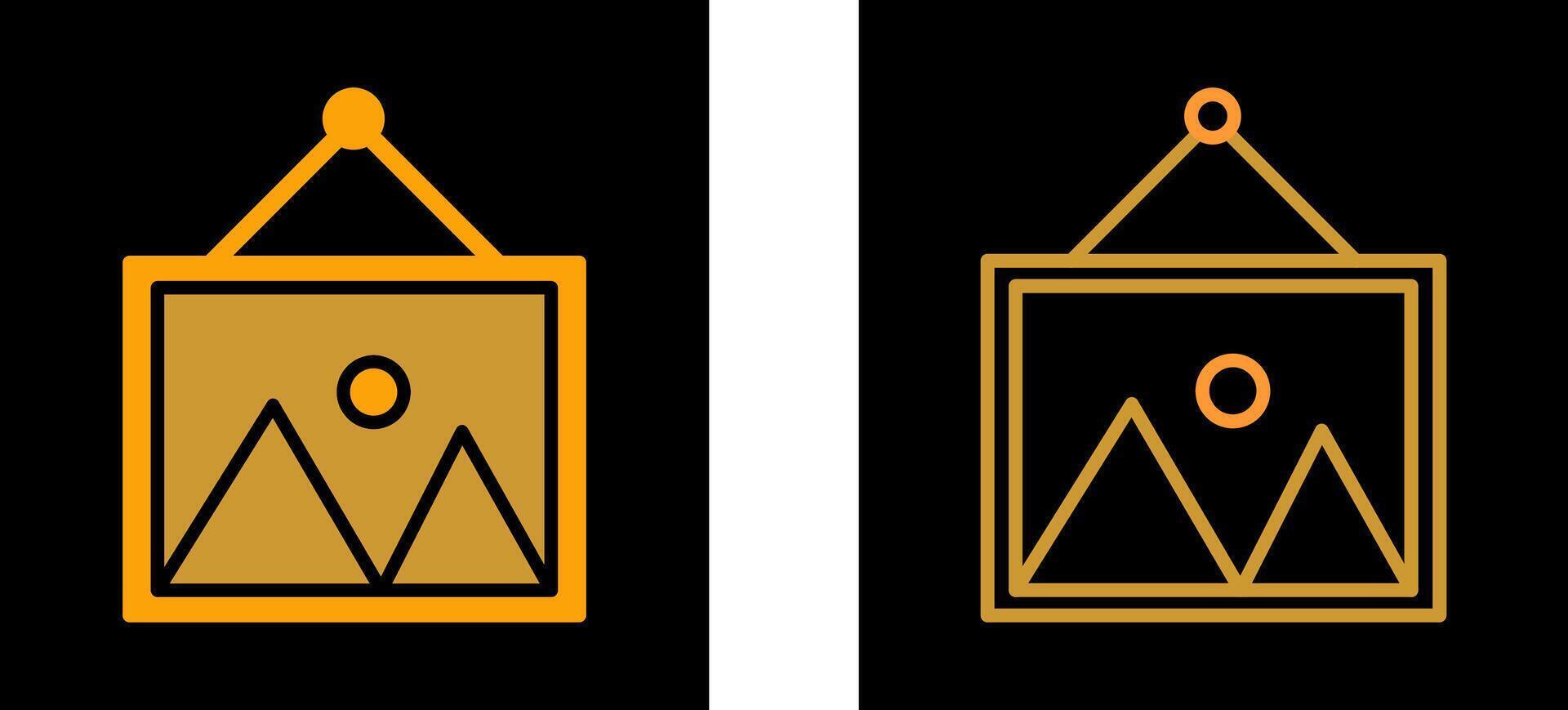 Hanging Painting Vector Icon