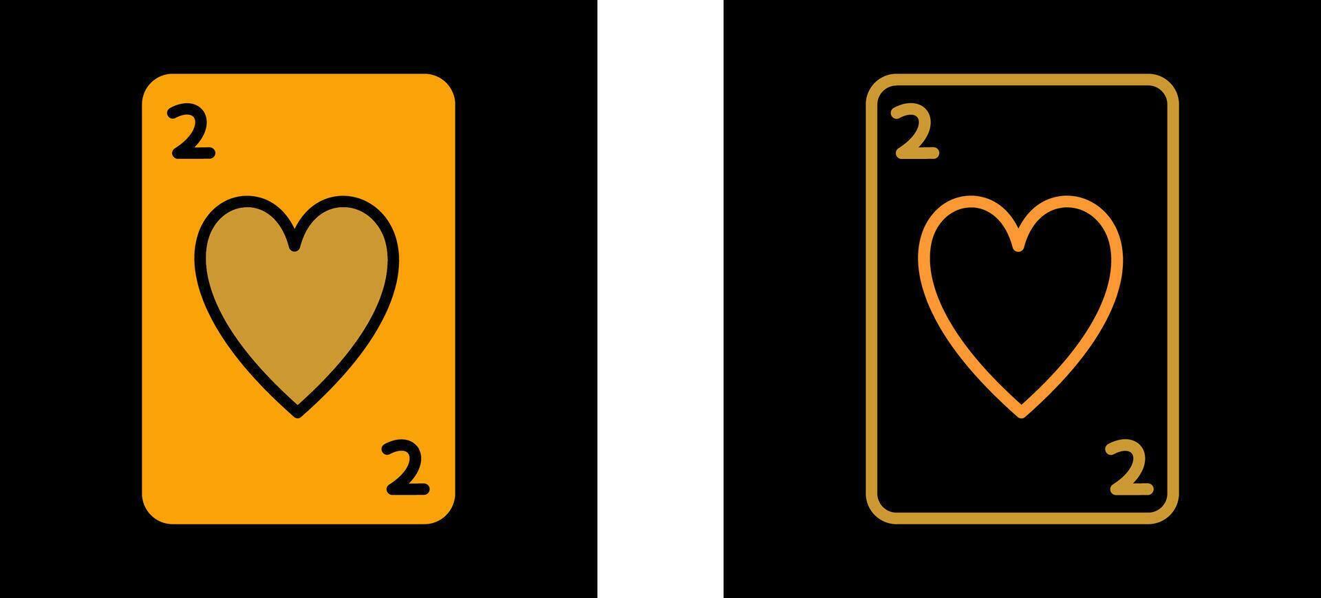 Hearts Card Vector Icon