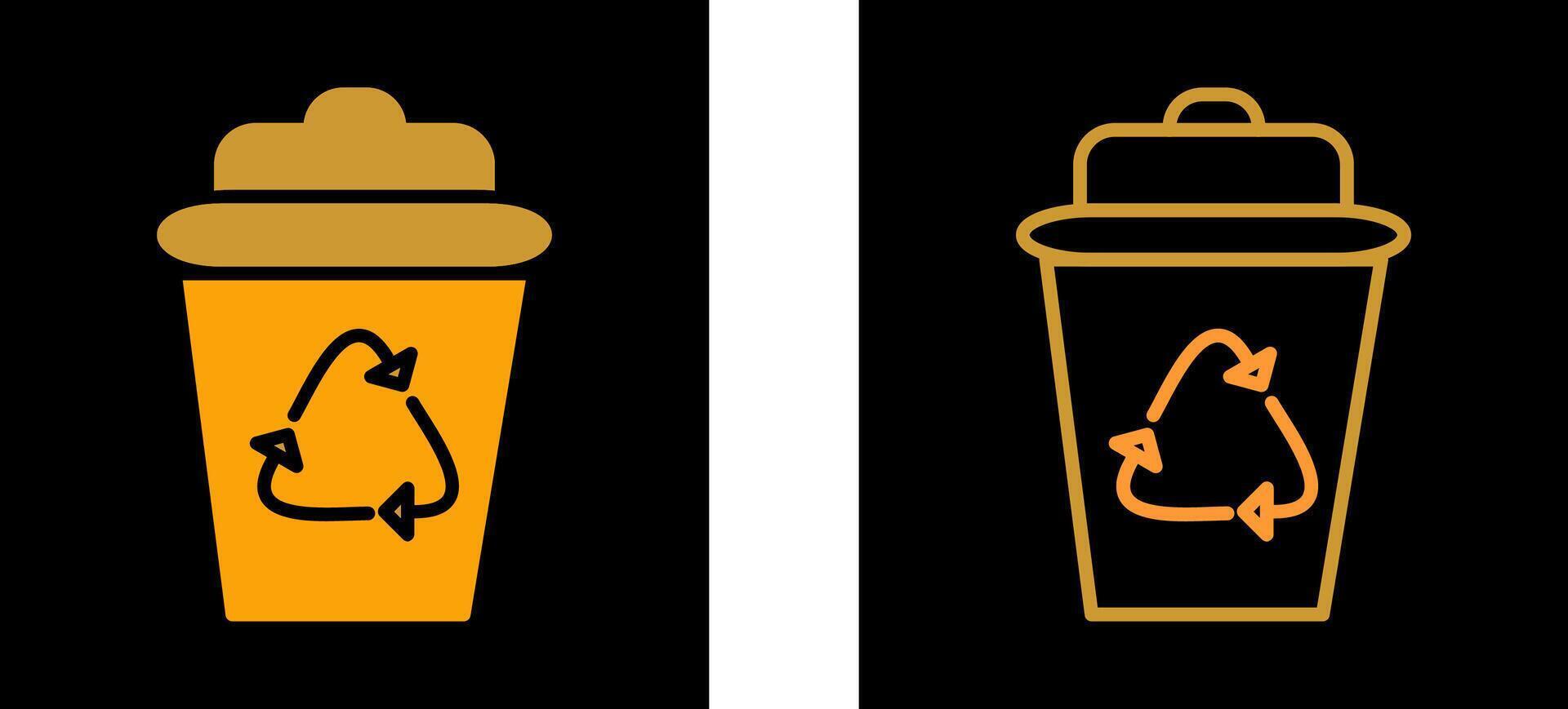 icono de vector de papelera de reciclaje