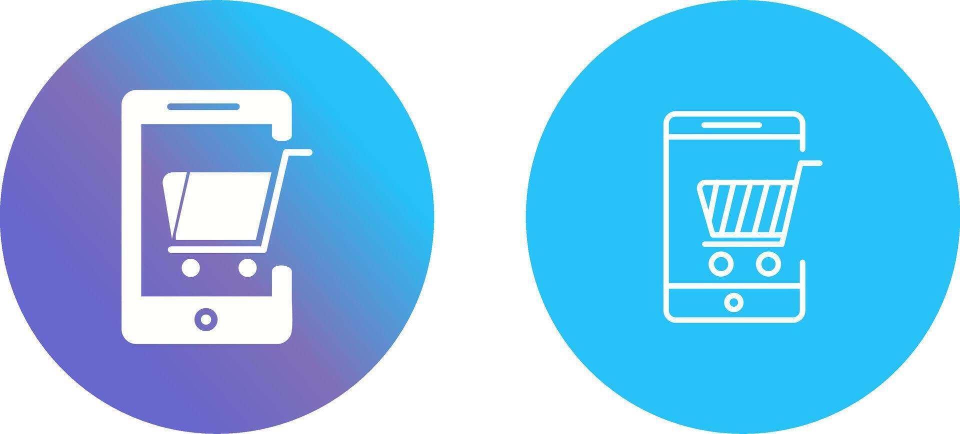 Mobile Shopping Vector Icon