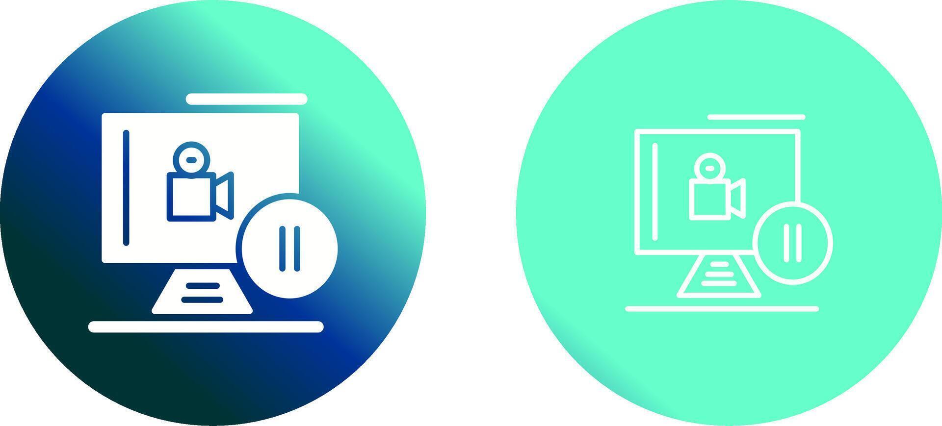 Pause Button Vector Icon