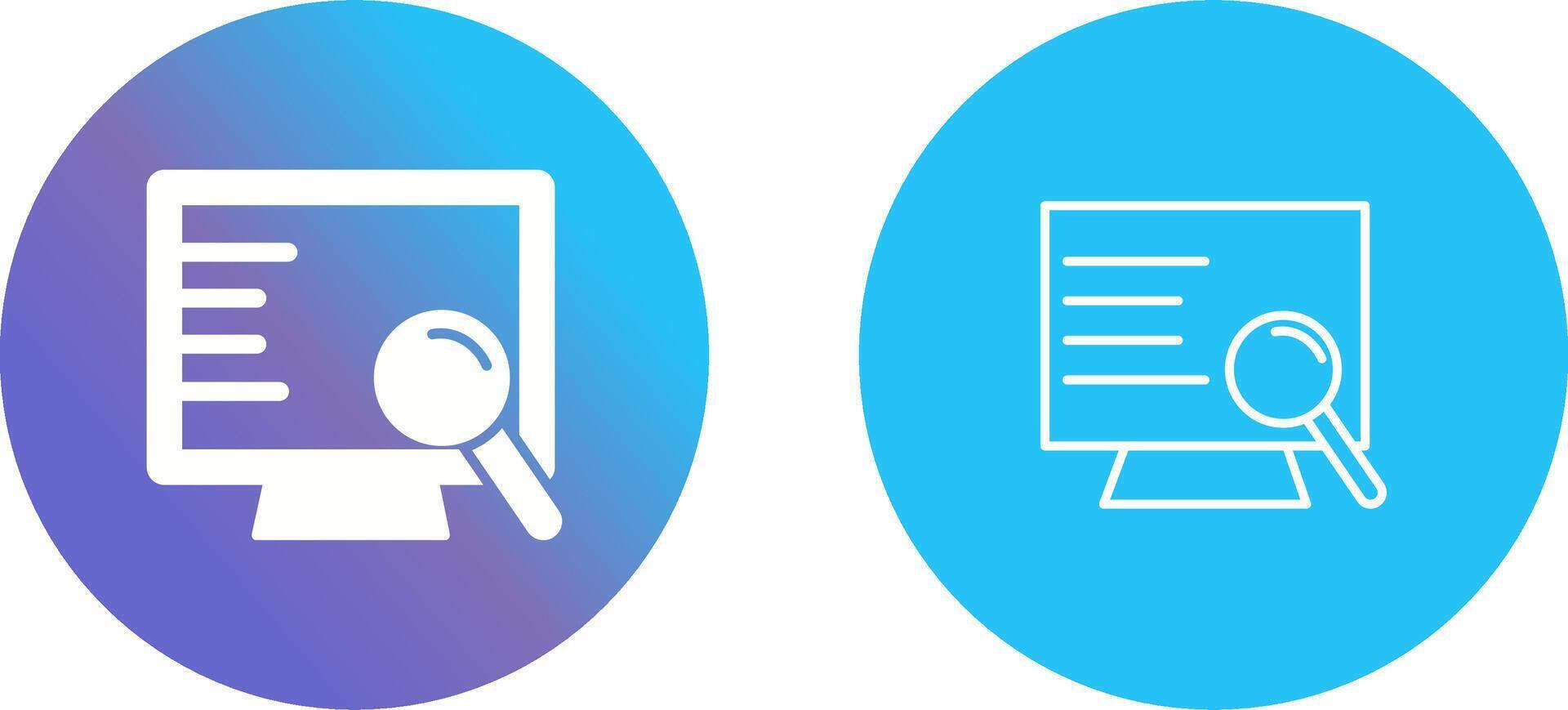 Computer Search Vector Icon