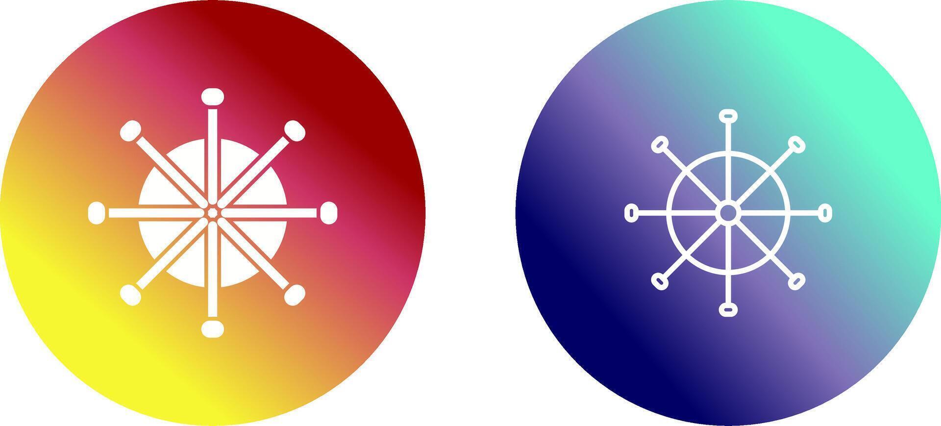 Ship Wheel Vector Icon