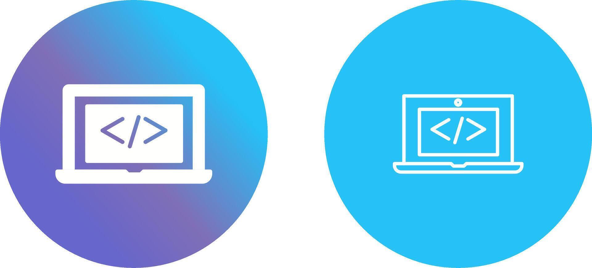 Coding Computer Vector Icon