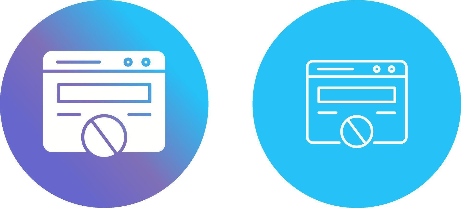Block Website Vector Icon