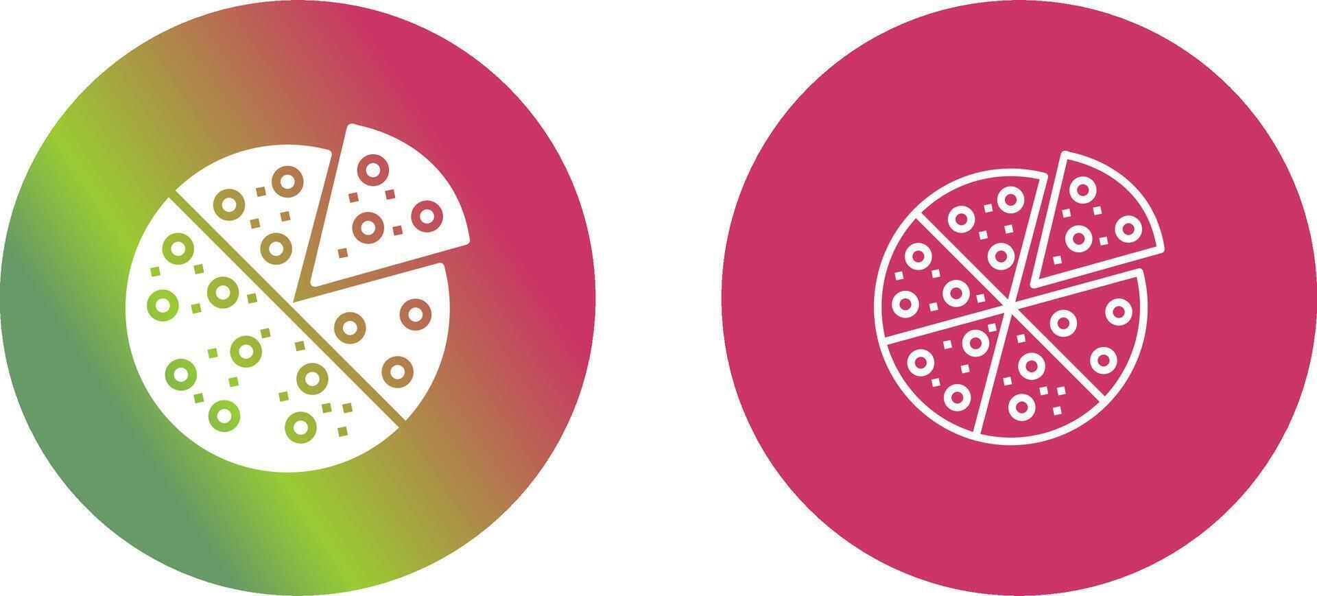 icono de vector de rebanada de pizza