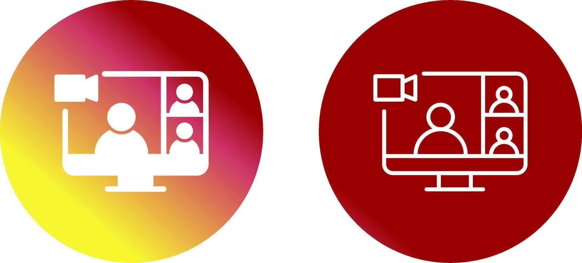 Video Conference Vector Icon