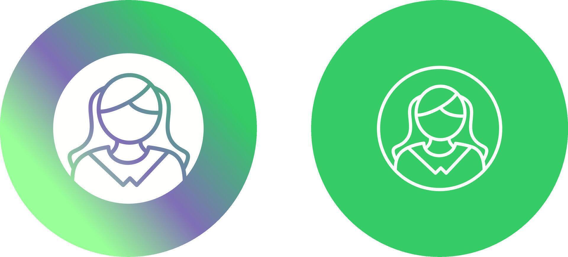 Female Profile Vector Icon